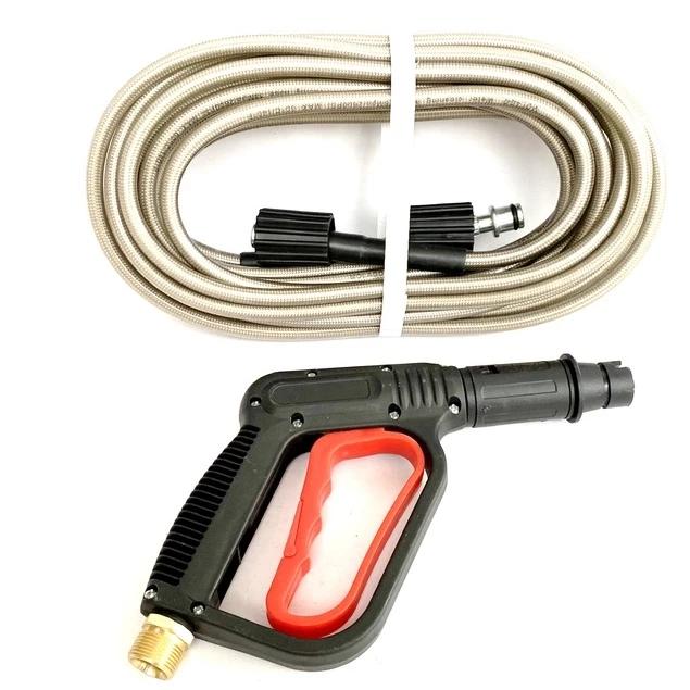 Dây Rửa Xe 10, 15, 20m Cho Máy Bơm Xịt Rửa Áp Lực Cao Ren Trong 22mm