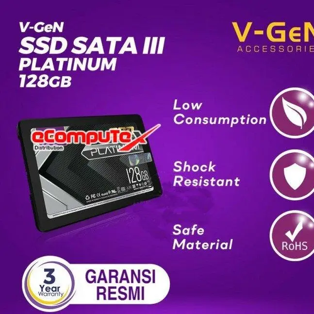 SSD SOLID STATE DRIVE V-GEN PLATINUM 128GB VGEN 128 GB 2.5" SATA III 3