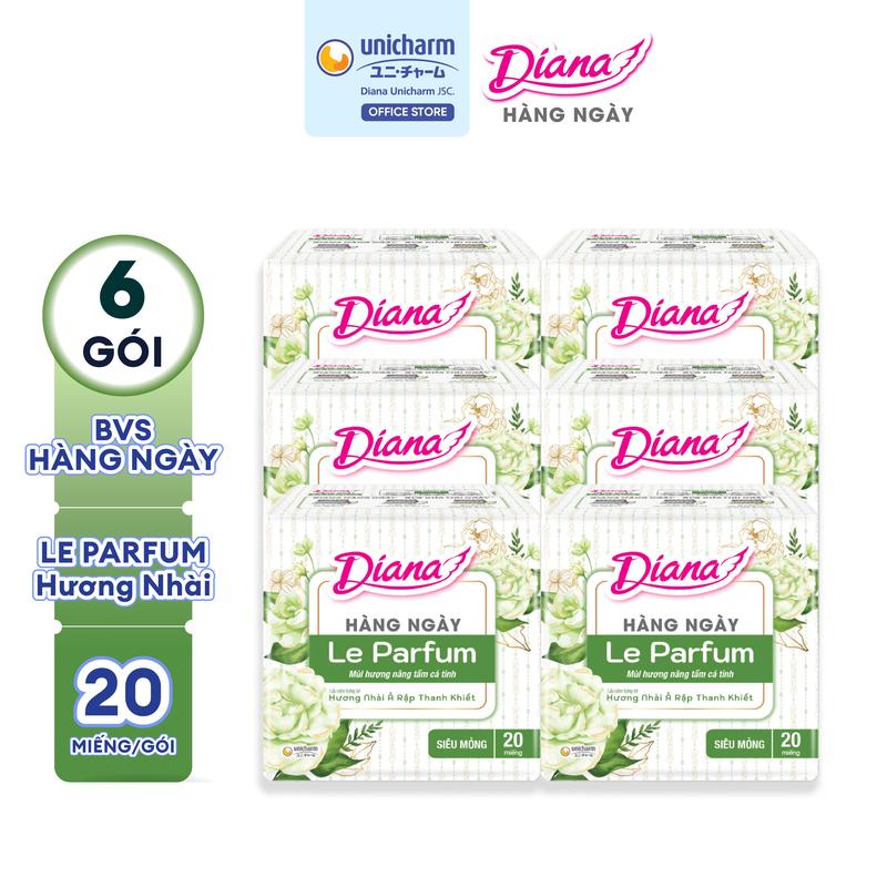[MỚI] [COMBO 6] Diana Băng vệ sinh hàng ngày Le Parfum gói 20/40 miếng