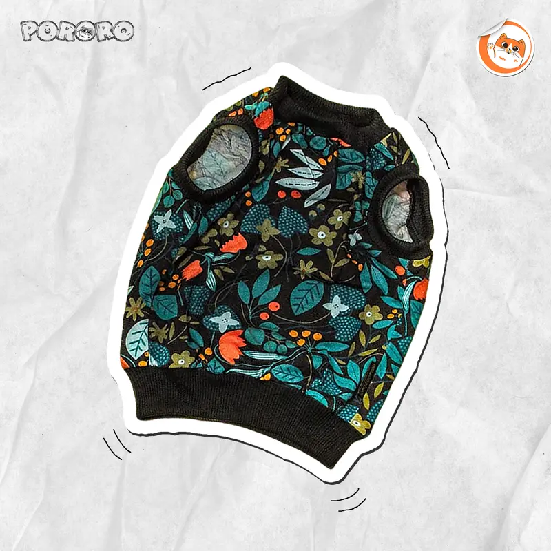 PORORO - Baju Kucing Pororo Motif Hawai Murah Kualitas Premium 6