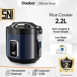 [Exclusive Seahub] Gaabor Rice Cooker Magic Com 400W 2.2L Serbaguna Anti Lengket Penghangat Nasi (gratis Sendok nasi dan wadah cup beras) / RC50M-BE01A