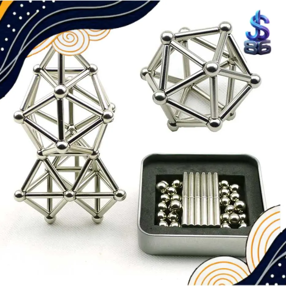 Mainan Magnetik Steel Metalic Stick and Bucky Balls - 005