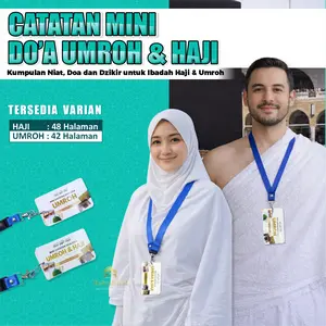 BAITULLAH.ID - Catatan Doa Mini Umroh & Haji Panduan Bacaan Doa Dzikir Umrah dan Haji Nota Ringkas untuk Dibawa dengan Lanyard 2 Varian