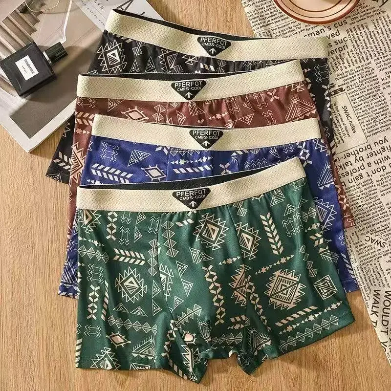 Paket Hemat Isi 4pcs Terbaru Boxer Pria Motif Mewah Celana Dalam Laki Laki 93