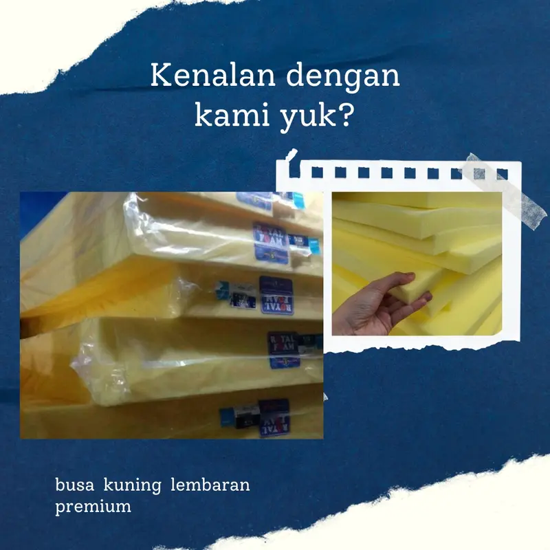 Spon Lembaran 200x120 Busa Royal Foam Tebal 3 cm Anti Kempes Lapisan Sofa Kursi Meteran Spons Lapisan Jok Mobil Motor Bergaransi Furniture 5