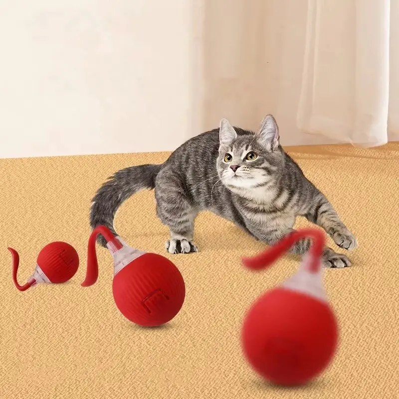 Cat Interactive Cat Toy Ball Electric Rolling Ball Toys for Dog Cat Pets Smart Automatic Teaser USB Rechargeable Training