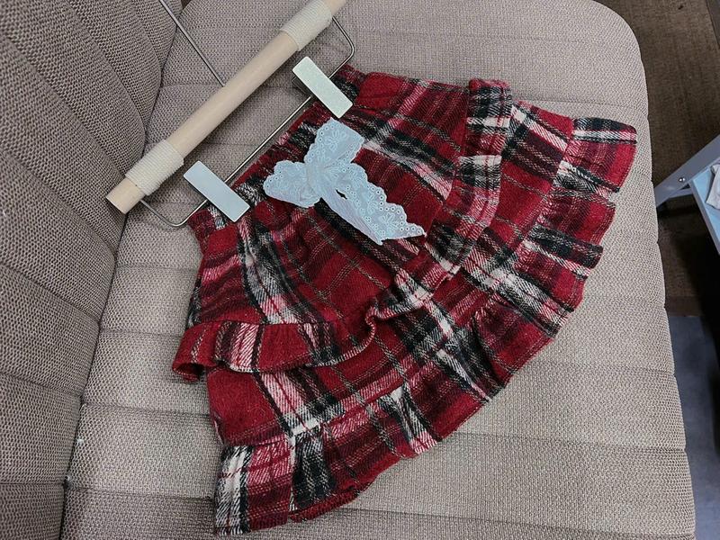  Chân Váy Lẻ Đuôi Cá 2 Tầng Dạ Mềm Caro 99T Dành Cho Bé Gái 