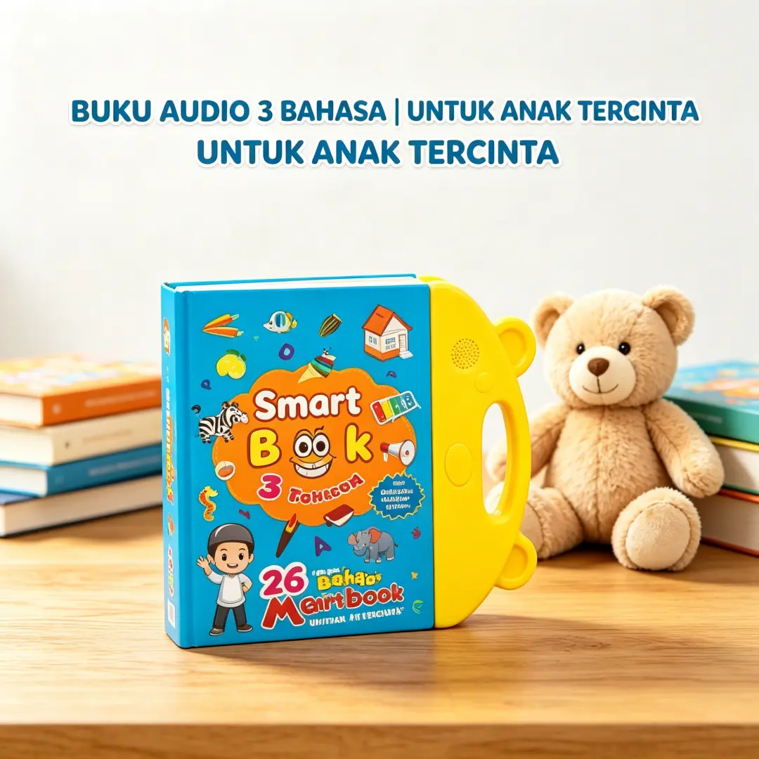 Buku Belajar Bersuara 3 Bahasa dengan Pengucapan Standar Benar untuk Anak Usia 2 Sampai 6 Tahun Melatih Kemampuan Berbicara dan Pengucapan Kata Membantu Anak Lancar Berbicara Sejak Dini di Rumah COD Tersedia