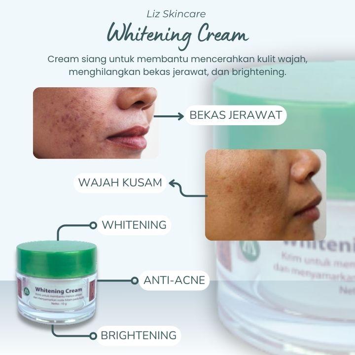 Liz Skincare Paket 2 in 1 Pemutih Malam (KPM) - Cream Pemutih Siang Malam ( Salep Penghilang Flek Hitam ) Wajah Pencerah 2