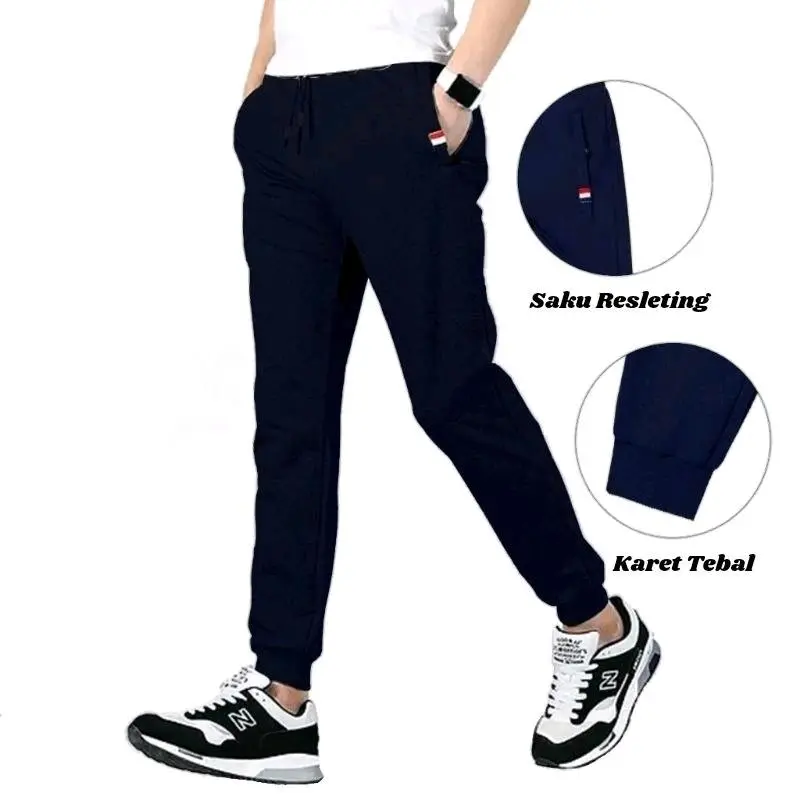 Celana Jogger Panjang Baby Terry Dewasa Uniseks Berpori Nyaman Sport Joger 3