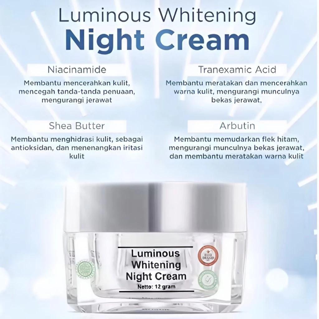 MS GLOW WHITE BB PREMIUM + NIGHT CREAM KRIM MALAM