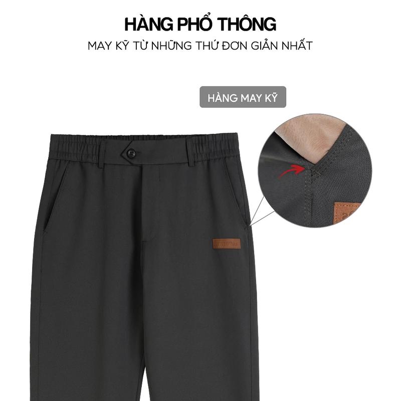 Quần Kaki Nam Ống Suông Cạp Chun 80% Chất Kaki Đài Mềm Mịn Co Giãn Nhẹ Năng Động Q246