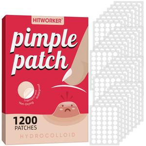 1200/400 parches avanzados de hidrocoloide para acné, parches ocultadores de acné y cobertura de acné, suaves y no irritantes - impermeables y transpirables, productos esenciales para el cuidado de la piel facial