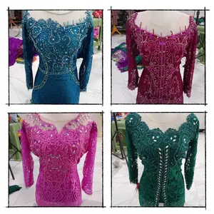 kebaya semi Prancis bahan adem, payet depan belakang  sudh berpuring (FIX DI LIVE)