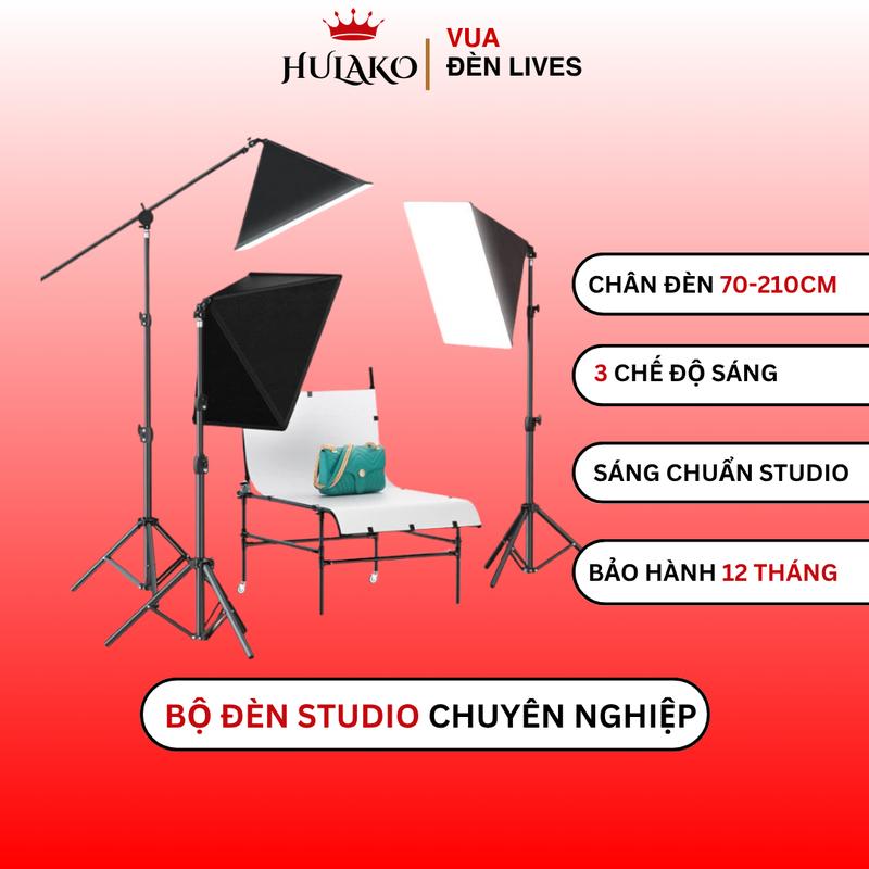 Hoả Tốc Bộ Đèn Chụp studio softbox Vuông - Chân Linco - Chuyên Cung Cấp Ánh Sáng Quay video Decor phòng HULAKO