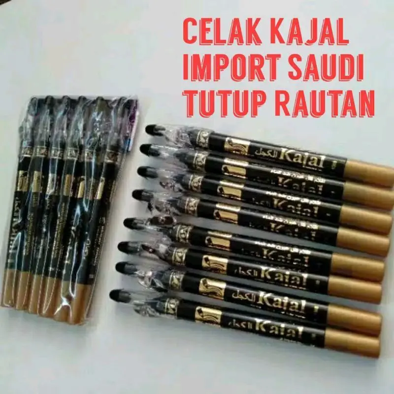 CELAK KAJAL IMPORT ARAB || CELAK MATA KAJAL PENSIL RAUTAN Eyeliner Pencil Hitam Waterproof 3