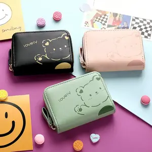 Dompet Gambar Lucu Motif Bear Lovely / Dompet Kartu Mini Lucu Wanita