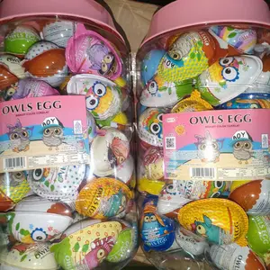 Owl Egg/Robot toys egg Snack coklat compound  Chocolate Food Makanan Cemilan Cokelatmainan 1 toples isi 60pcs