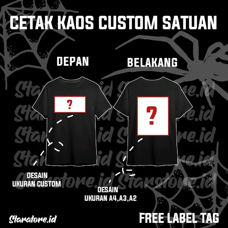 CUSTOM KAOS/HOODIE POLOS SATUAN 2