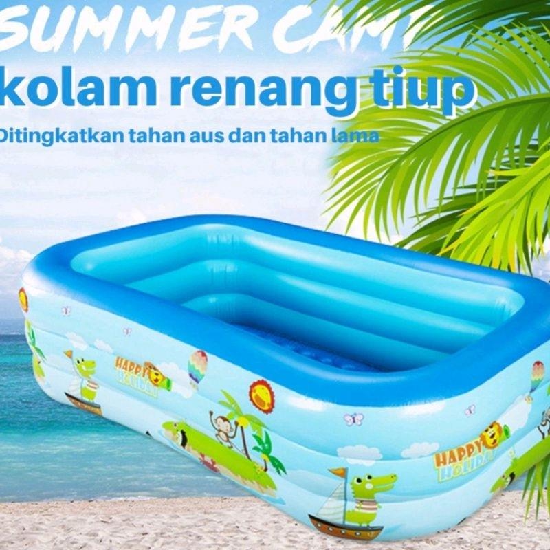 Kolam renang ukuran 180cm motif lucu PREMIUM Brand Playground Anak Kotak Permainan Lem 1