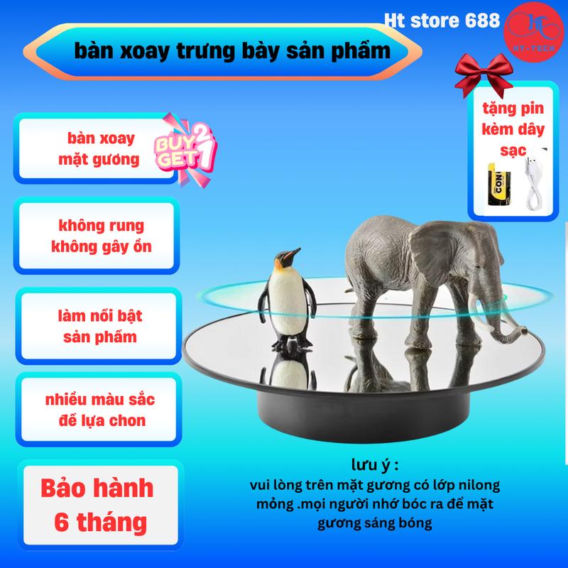 ĐẾ XOAY .BÀN XOAY TRỦNG BÀY SẢN PHẨM 360 Có Cổng USB.Phụ Kiện Hỗ Trợ Livestream Quay Video Sản Phẩm.Chụp Ảnh .. HT STORE Bàn Xoay Sản phẩm