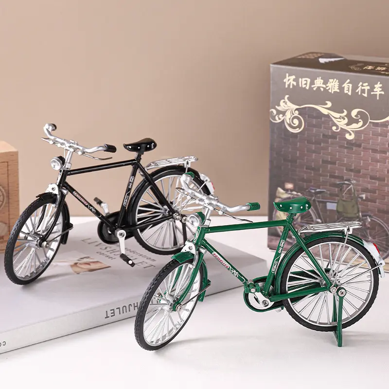 Vintage craft Alloy bike model Vintage bike Creative Gift decor Car decor