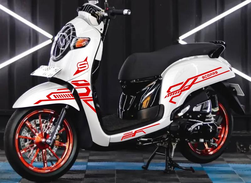 Product Introduction of STRIPING CUTTING STICKER HONDA SCOOPY ALL NEW 2017 - 2021 UNIVERSAL LIS VARIASI STIKER Motorcycle 7