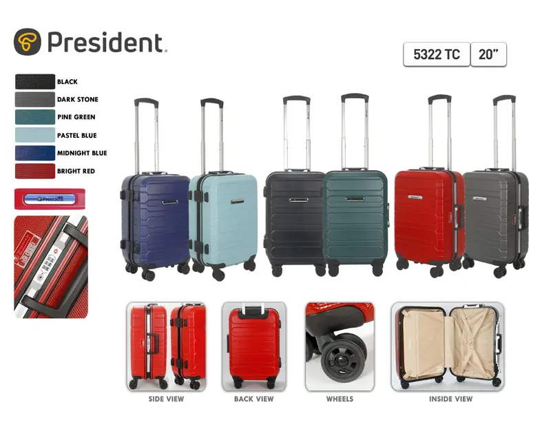 Koper President 5322 TSA Size 20 24 Inch Original Ukuran Kabin