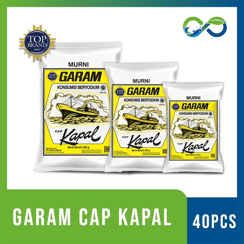 [GROSIR] Garam Murni Cap Kapal 250 gram Yodium AquaEcoFarm Bandung Iodium