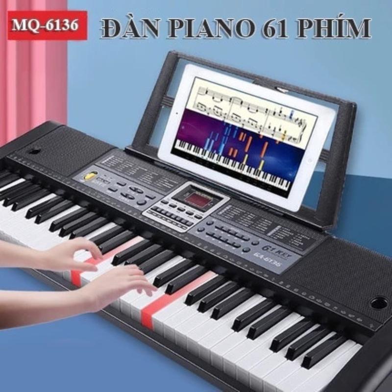 tặng sổ tay giai điệu Đàn Organ Piano 61 Phím Woim-6136 Kèm Micro Cho Người Mới Tập Chơi