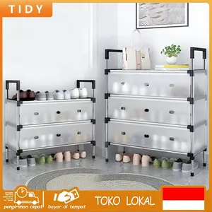 [COD 24h shipping] Tidy Tribe Homes Rak Sepatu Anti Debu Rak Sepatu 5/6 Susun Rak Gantung Tas Topi Besi Rak Sepatu Aesthrtic Rak Sendal Dan Sepatu Terbaru  Rak Gantung Sepatu Tahan Debuwat lan awe ora gampang rusak（Bagian belakang tidak ada penutup）