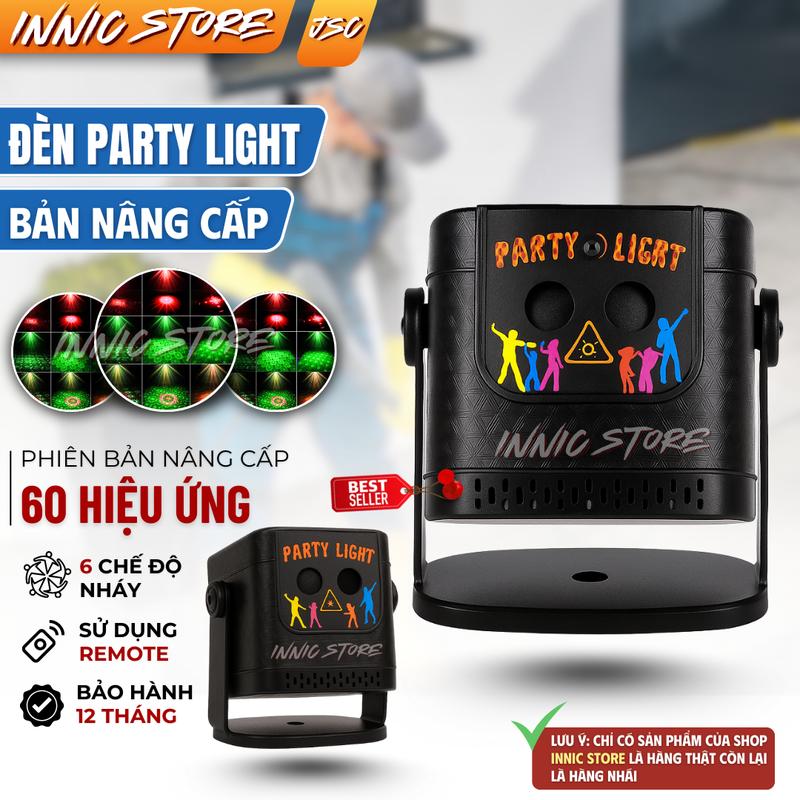 Đèn Laser 2 Mắt Party Light Phiên Bản Nâng Cấp 60 Hiệu Ứng 6 Chế Độ Nháy Trang Trí Decor Phòng Ngủ