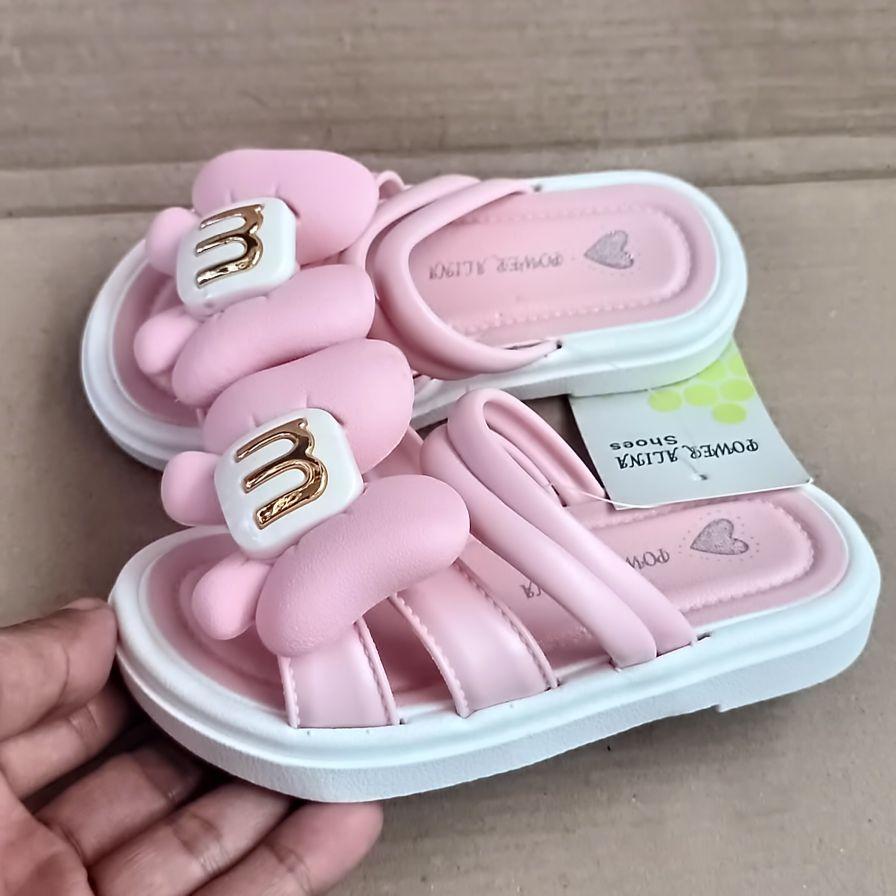 Sandal fashion import anak perempuan sandal/slop alina 803 motif pita sendal karet terbaru anak perempuan kaki 24-35