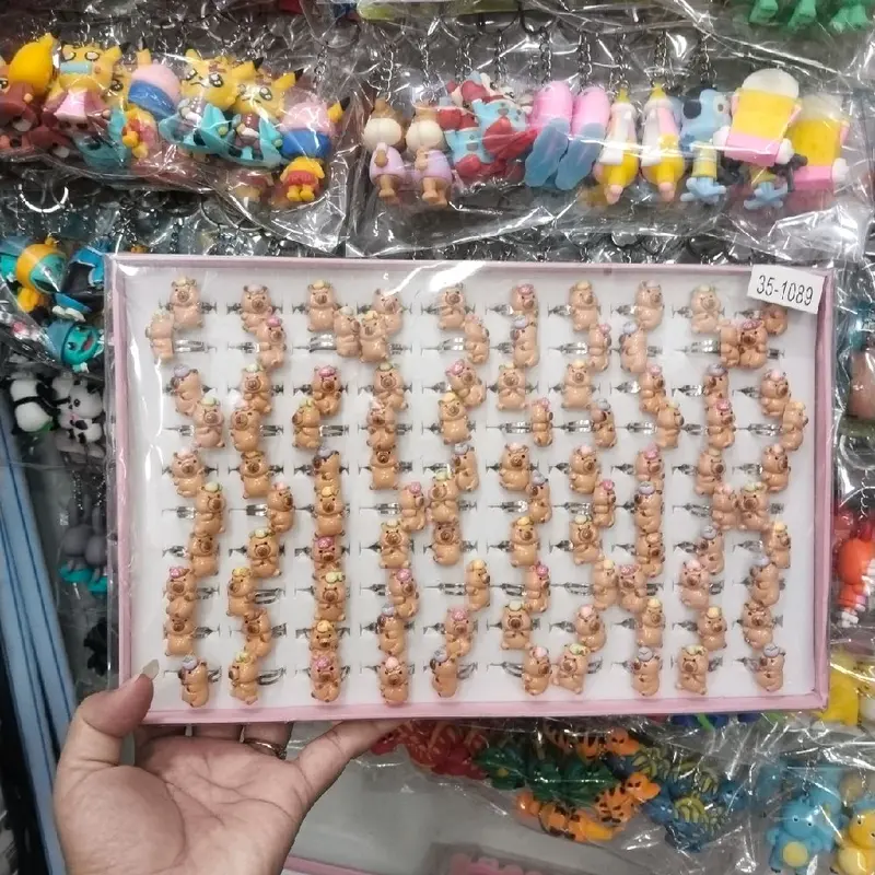cincin sanrio isi 100pcs, cincin capybara, cincin anak sanrio, cincin anak capybara 2