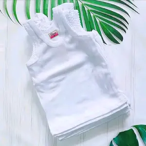 12PCS Singlet Anak PUTIH FE/Kaos Dalam Anak Laki laki dan Permpuan usia 1-12th bahan Doble FE Tebal Katun Laki-Laki Cewek Bayi