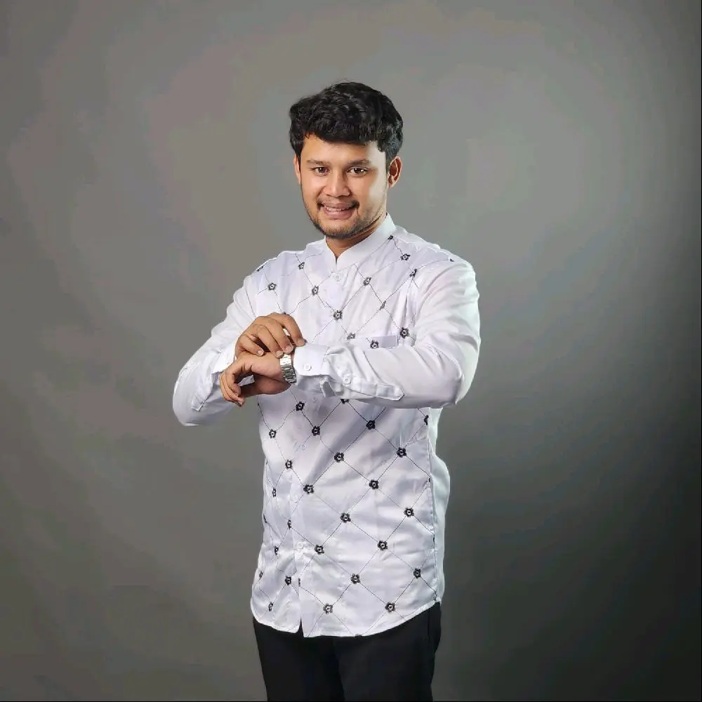 kemko brukat ful bordil zabber Dewasa Koko Muslim Pria lengan  Panjang