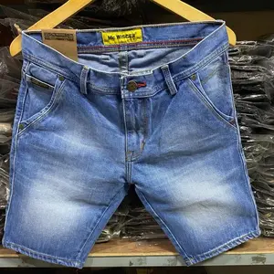 MC WISCER Celana Pendek Pria Jeans Polos Model Skinny Bahan Denim Tidak Melar Dan Tidak Luntur Medium Wash Stylish Untuk Musim Panas Terbaru