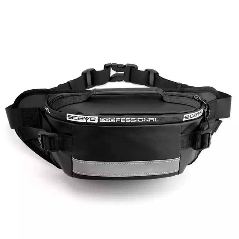 Highmore Perfect Bundling Tas Selempang Pria Tali Bisa Diatur Bonus Dompet Slingbag Kanvas  Waistbag Hitam 3