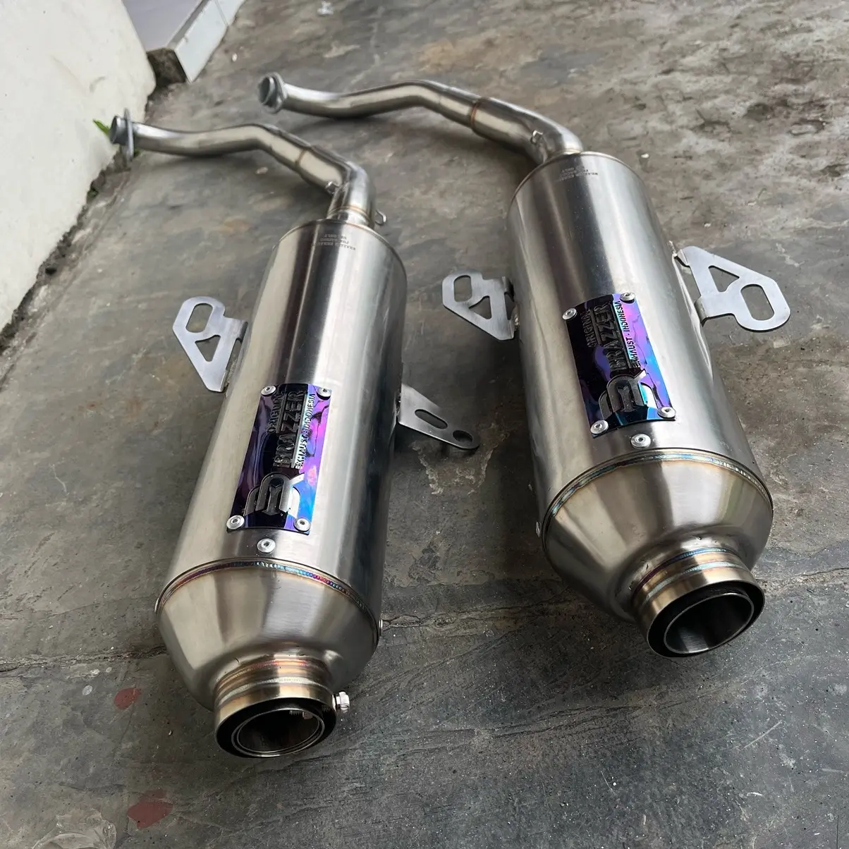 Knalpot Standar Racing Aerox Nmax PCX Vario125 Vario 150 Vario 160 Adv150 Adv 160 Lexi 125 Lexi 155 Tabung 4 Inchi panjang 30 cm include DB killer full bass adem full stainless steel kendaraan Motorcycle exhaust pipe