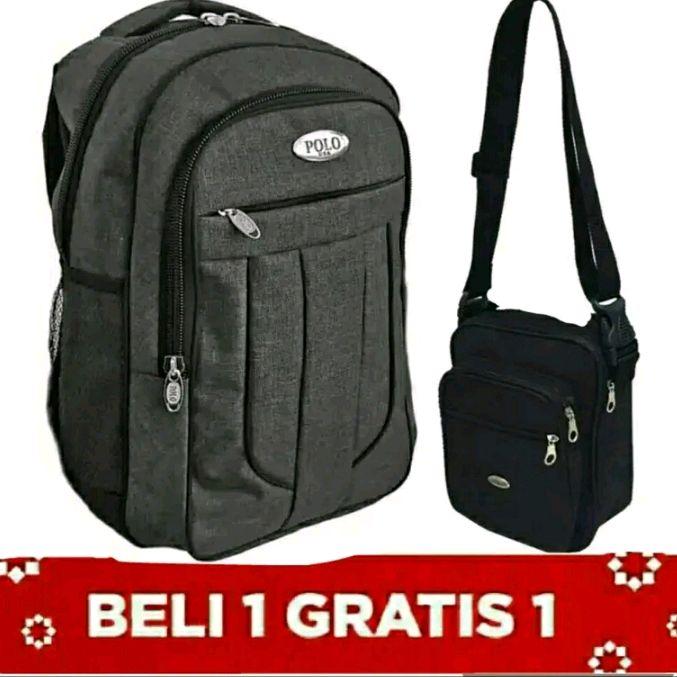BAYAR DI TEMPAT TAS RANSEL POLO PRIA KERJA KULIAH SEKOLAH MUAT BANYAK TAS RANSEL JUMBO TAS RANSEL MUDIK Backpack Wanita 0