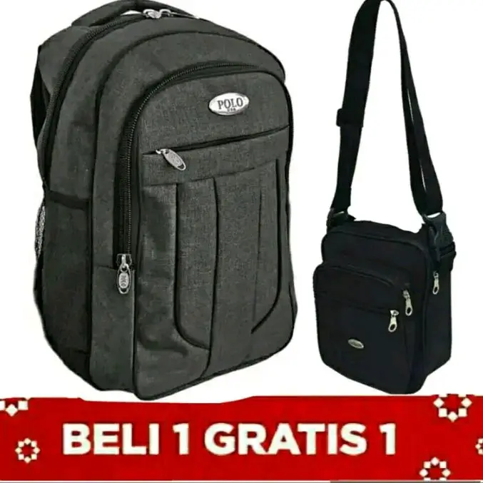 BAYAR DI TEMPAT TAS RANSEL POLO PRIA KERJA KULIAH SEKOLAH MUAT BANYAK TAS RANSEL JUMBO TAS RANSEL MUDIK Backpack Wanita 0