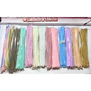 KAWAT BULU MERCY isi +- 45 Batang. GEMBUL 6mm, 30 cm (pipe cleaner, Premium) Bahan craft medan