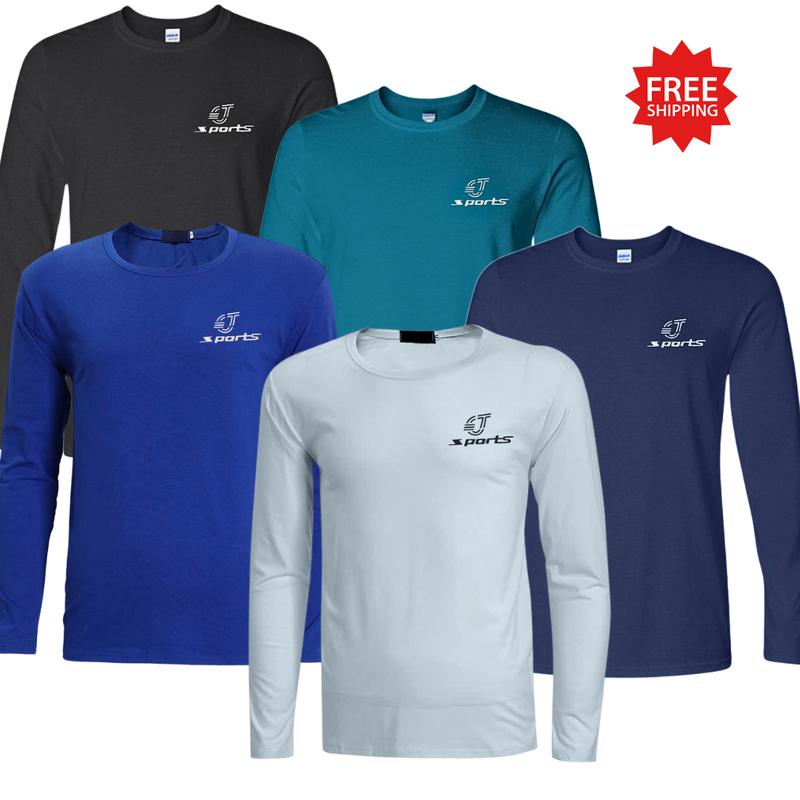 Combo 5 áo thun nam tay dài  in chữ Sport,trang phục mặc chống nắng chơi thể thao làm việc ngoài trời. áo lót giữ nhiệt mùa đông giữ nhiệt nam loại xịn quảng châu Đồng-ADT05