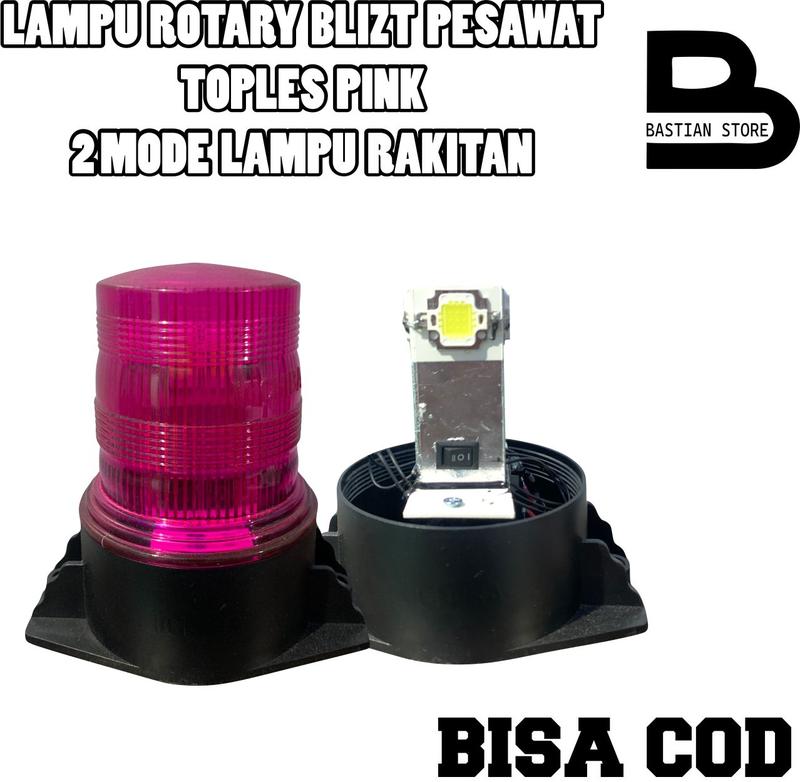LAMPU ROTARY SATU SET DENGAN LAMPU RAKITAN  DI JAMIN NYALA LEBIH TERANG TOPLES PINK car 1
