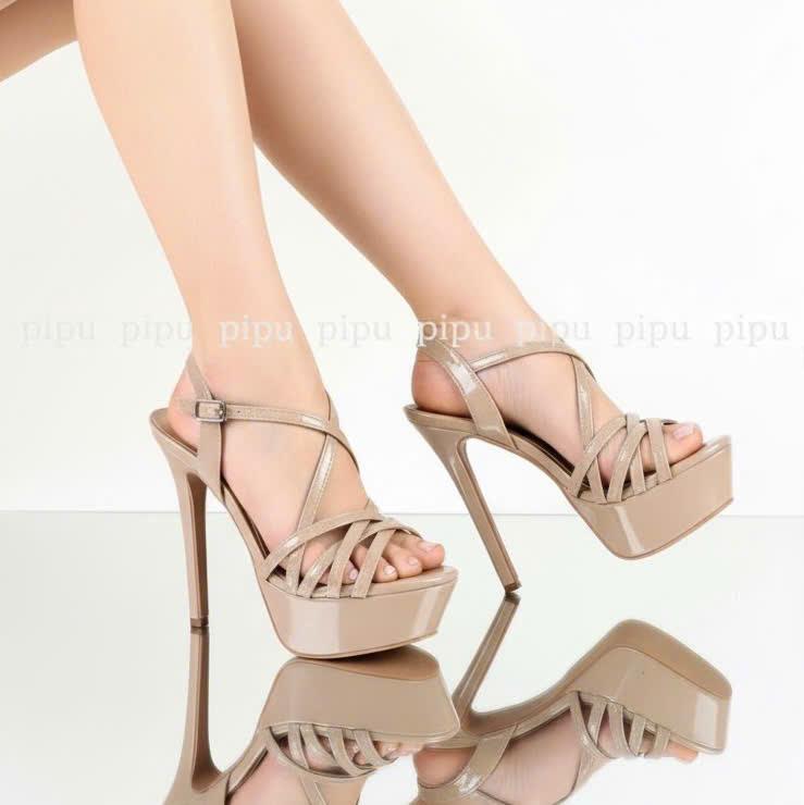 giày cao gót hoa hậu 13cm ,giày dép nữ bigsize sandals cao gót đế đúp thời trang pipu,catwalk DéP Shoes Jean Đồng Women