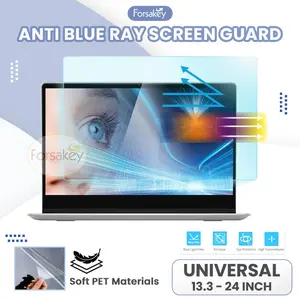 Anti Gores Radiasi Untuk Layar Laptop 13 13.3 14 15 15.6 16 17 19.5 21.5 24 Inch Inci Rasio Ratio 16:9 16:10 Antigores Screen Guard Protector Pelindung Layar Blue Ray Light Leptop Monitor TV PC OPT