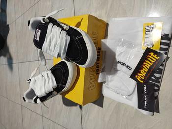 Product Review of Corvalue - Sepatu Sneakers Unisex Pria Wanita Otaru Black White Shoes Casual Sneakers Hitam from 𝐄** 𝐙**𝐄 0