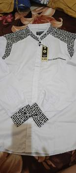 Product Review of Baju Koko El Rumi Araseo Lengan Panjang Kombinasi Batik Putih Kain Katun - Pria, Muslim from C**a A**y 2