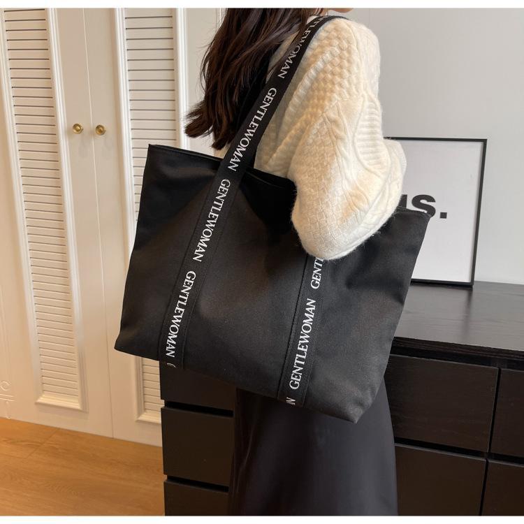 Product Introduction of Beg Kanvas Gentlewoman Wanita Baru Kapasiti Besar Tote Beli-belah Bahu - Totebag, Bags 3