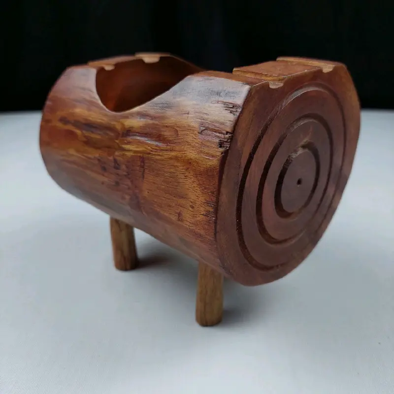 Asbak Beduk Bonggol Jati Miniatur Kayu Jati 13x10x11 cm 0